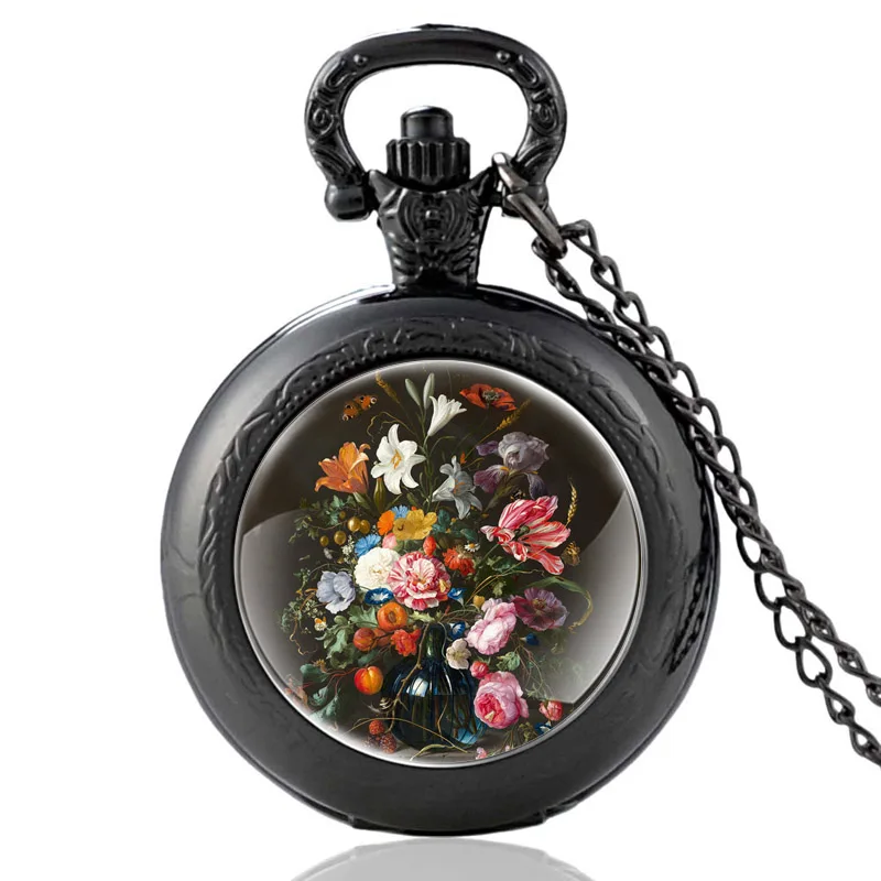 Best Buy Clock Necklace Pocket-Watch Vintage Pendant Gifts Classic Women Black Charm Quartz Pretty dV5bXLenj