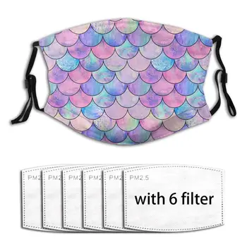 

Mermaid Fish Scale Windproof Breathable Air Pollution 2020 Summer Face Masks PM2.5 Filter Protector Dust Haze Male