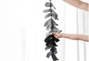 Домашние носки подвесная веревка креативная Многофункциональная Корзина для стирки одежды сетка 2 цвета многофункциональные сушильные носки шнурок - изображение