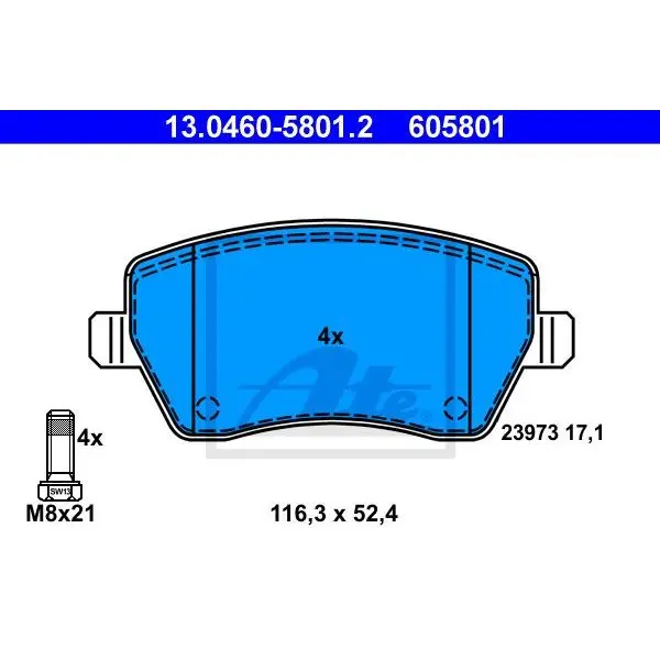 Колодки дисковые п.\ Nissan Micra/Note,Renault Clio/Modus 1.0-1