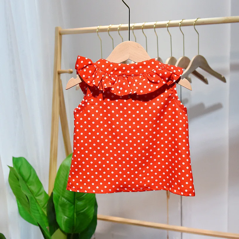 COOTELILI Kids Girls Summer Clothes Sets Outfits Baby Girl Sleeveless T-shirt + Shorts Tops Children Summer Clothing Sets  (9)