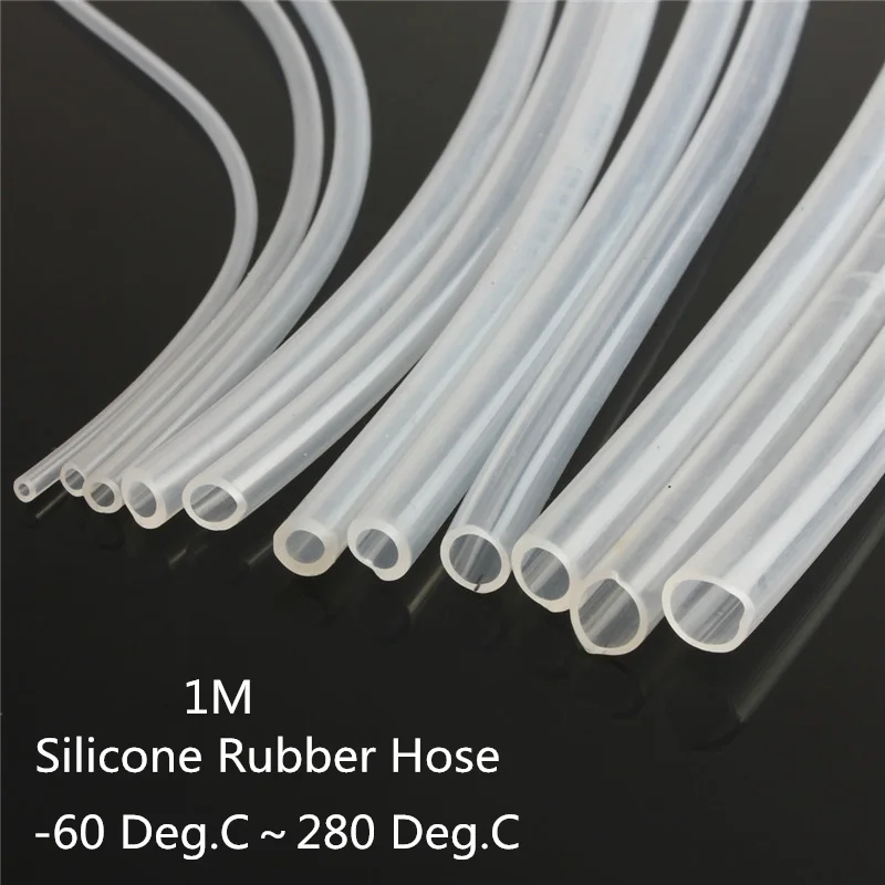 9/12mm Clear Silicone Rubber Hose Beer Milk Pipe Plumbing Hoses Flexible Tube