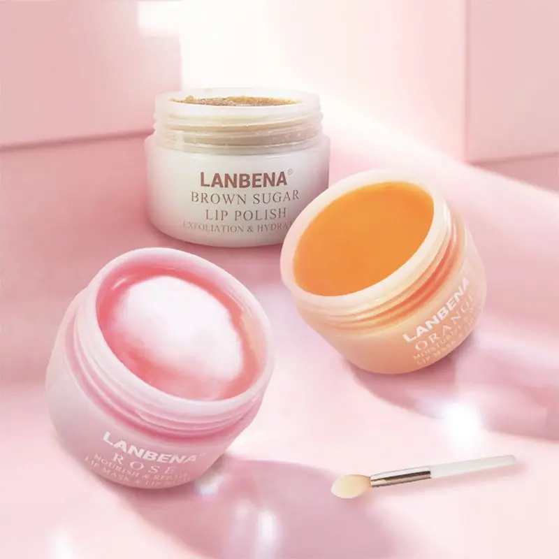 

20g Lip Plumper Sleeping Mask Moisturizing Exfoliating Balm Fine Lines Cream