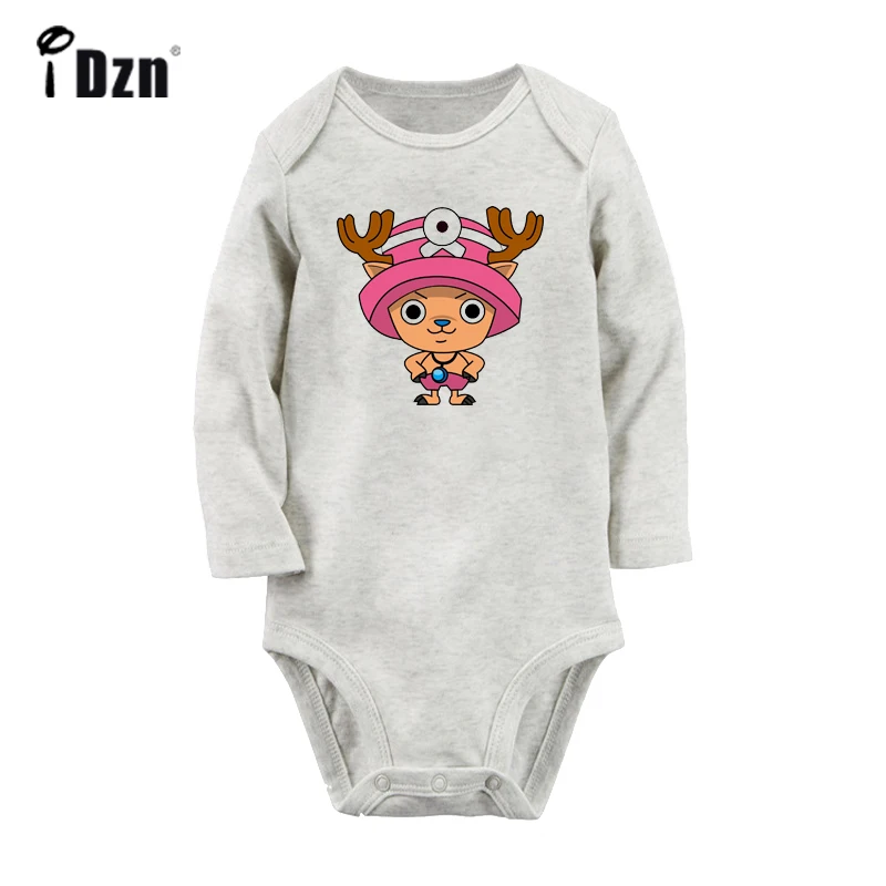 Цельный боди для новорожденных с татуировкой Tony Chopper Nami Белоснежка хлопковый