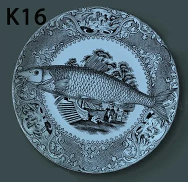 k16 Fornasetti декоративная тарелка, висящая керамическая ваза, ремесло, домашняя мебель, настенное декоративное блюдо, итальянский стиль, фоновая роспись, украшение - Цвет: k16