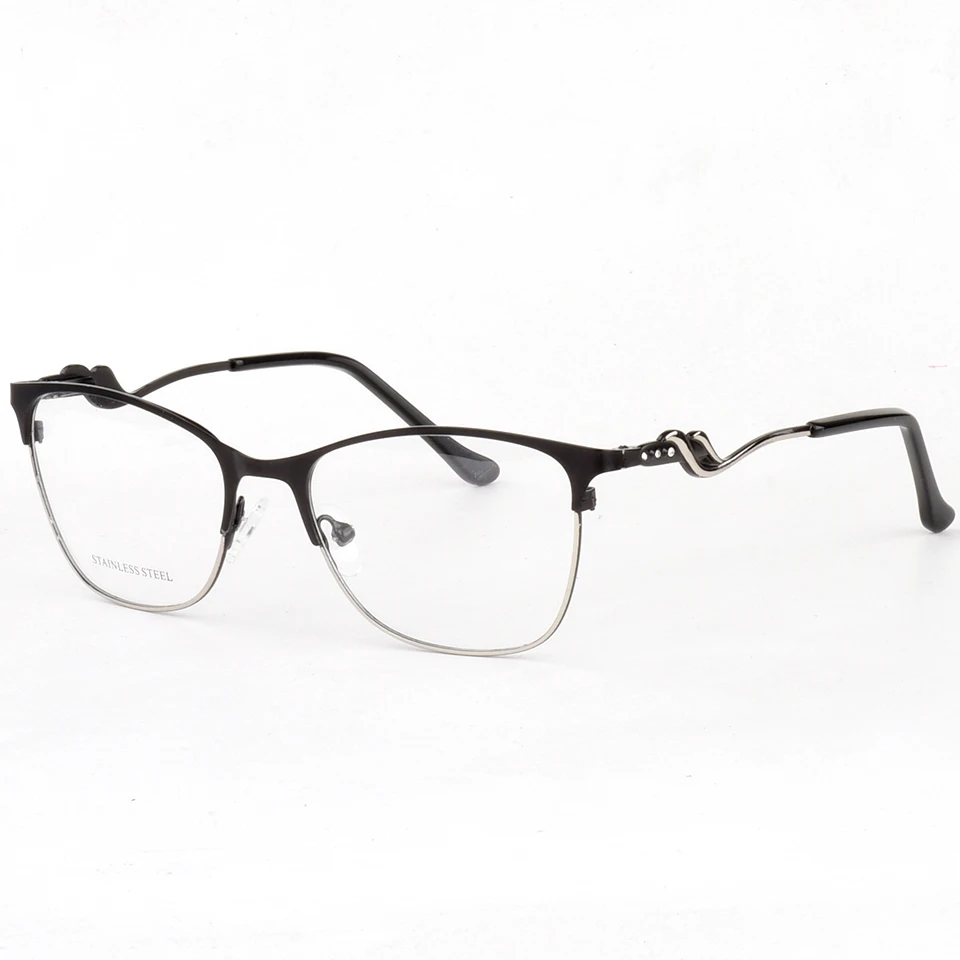 Ретро металлические оптические очки рамки для мужчин и женщин по рецепту очки рамки роскошные кристаллы алмаза из нержавеющей стали рамки