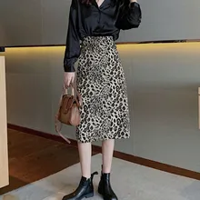 Korean Fashion Leopard Skirts Women Elegant Women A-line Skirt Woman High Waist Print Skirts Women Midi Skirt Faldas Mujer Moda Korean Fashion Leopard Skirts Women Elegant Women A-line Skirt Woman High Waist Print Skirts Women Midi Skirt Faldas Mujer Moda