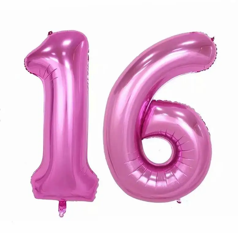 40 дюймов Розовый Синий Зеленый Фиолетовый номер 16 18 20 21 30 40 50 60 для взрослых день рождения украшение цифровой Globos товары для комнаты