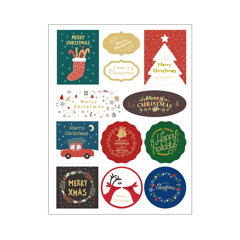 Merry Christmas уплотнительная бумажная наклейка для творчества декоративная наклейка для альбома скрапбукинга kawaii канцелярский дневник наклейка