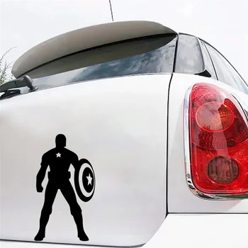 

Car-styling Captain America Car Stickers Decals Vinyls Decals Fashion Creative Car Full Body Head Styling Stickers
