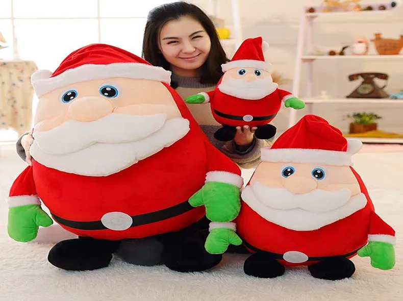 1 шт. 30-70 см светодиодный светильник, поет рождественскую песенку, красочный светящийся плюшевый Санта Клаус, мягкие игрушки, милые подарки для детей