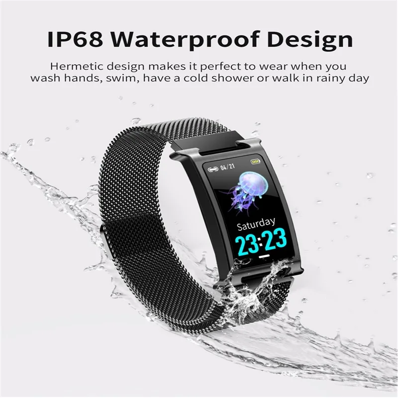 FELYBY F8 модный умный Браслет IP68 Водонепроницаемый Bluetooth 5,0 монитор сердечного ритма спортивные умные часы