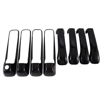 

Gloss Shiny Black Protect Door Handle Cover Accessories 4 Doors for 2009-18 Dodge Ram 1500 2500 3500
