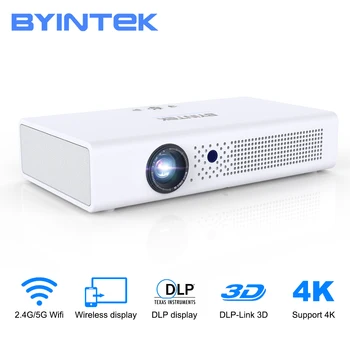 

BYINTEK Mini 3D Projector R19 4K ,Smart Wifi Android Beamer,Portable LED DLP lAsEr Proyector for Smartphone 300inch VIP Cinema