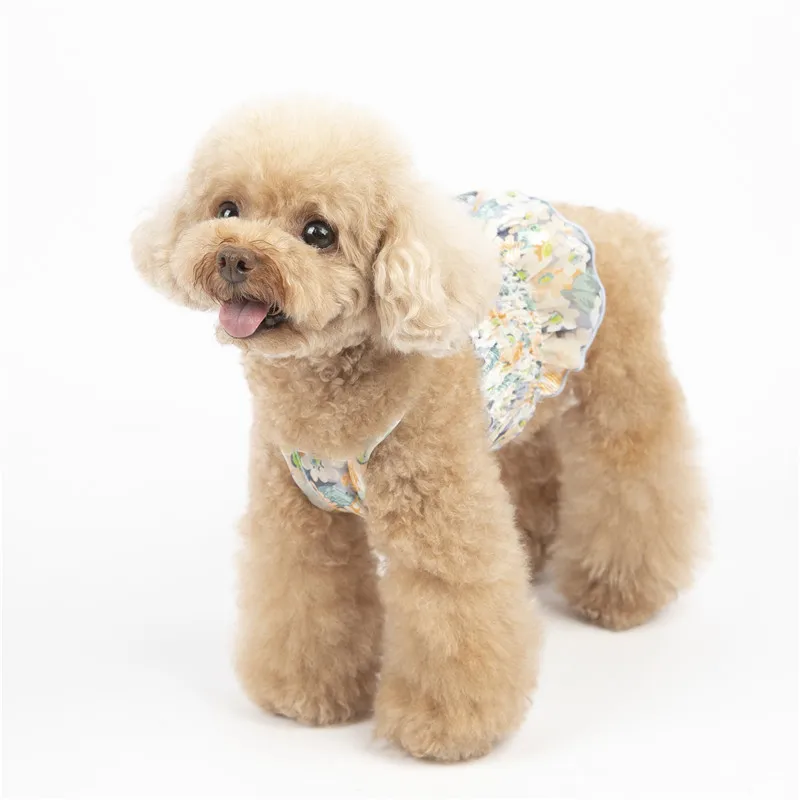 Puppy Dogs Fashion Summer Apparel Flower Small Poodle Skirts