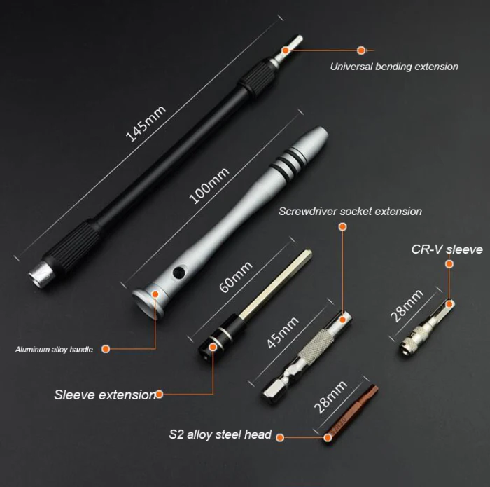 60-in-1 Screwdriver Set Precision Kit Repair Tool for Cell Phone Computer Maintenance Multifunction SAL99