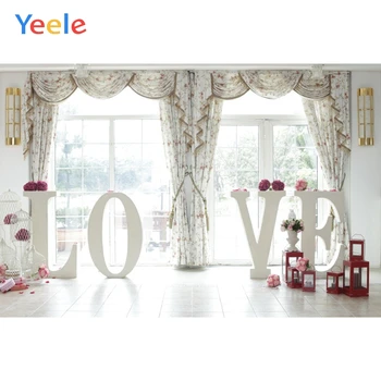 

Yeele Photocall Backgrounds For Photography Wedding Curtain Love Windows Interior Photographic Backdrops Photo Studio Photophone