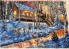Gold Collection Counted Cross Stitch Kit Winter Cabin Chalet Hut Snow Deer and River Brook Creek dim 08976 ► Photo 2/5