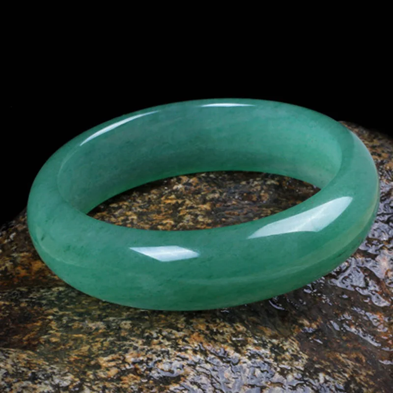 

Drop Shipping Women Bangles Natural DongLing Jade Stone Bracelets Cuff For Engagement Dance Party Fine Jewelry Gifts