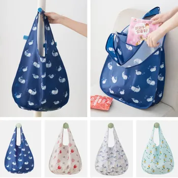 

1Pcs Portable Folding Storage Bag Eco-friendly Supermarket Shopping Bag Large Capacity Reusable Grocery Handbag 63*46cm