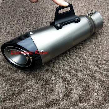 

Universal 60.5 mm Motorcycle Exhaust Pipe No DB Killer Escape with 38-51 mm 51-61 mm Welding Adapter for MT-09 MT-07 YZF-R3 Z900