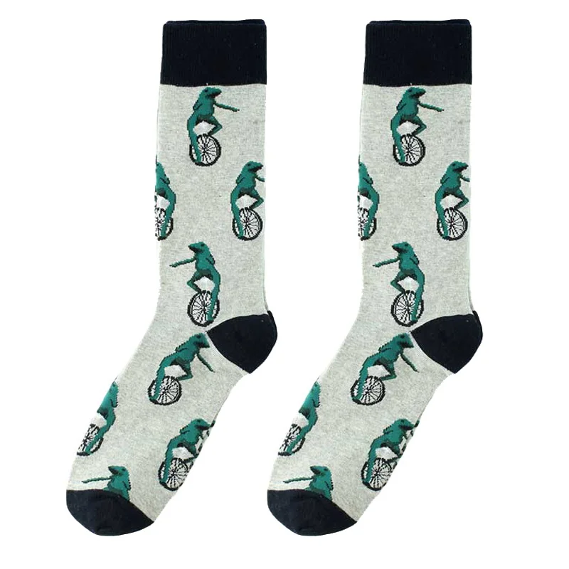 Creative Food Animal Socks Combed Cotton Funny Socks Men Novelty Design Airplane Dinosaur Crew Skateboard Socks Calcetines Hombr - Цвет: 4