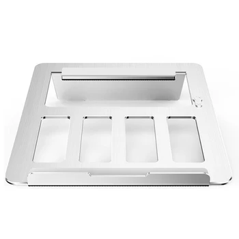 

JIUSHARK Folding Portable Laptop Stand Aluminum Bracket Support for Pro Air 11-17inch Notebook Desktop Tablet,Silver