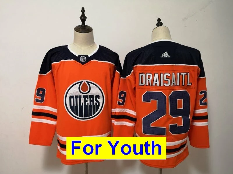 Детские новые молодежные свитера Edmonton Connor McDavid Leon Draisaitl Wayne Gretzky LUCIC NUGENT-HOPKIN - Цвет: Хаки