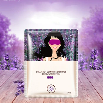 

10pcs Bioqua Steam Hot Compress Eyes Mask Warming Eye Patch Lavender Anti-dark Circle Puffiness Relieve Eyes SPA Blindfold