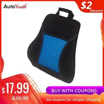 

AUTOYOUTH Car Seat Pillow Lumbar Support Seat Relieves Back Pain Cushion High Quality Memory Foam Car Interior