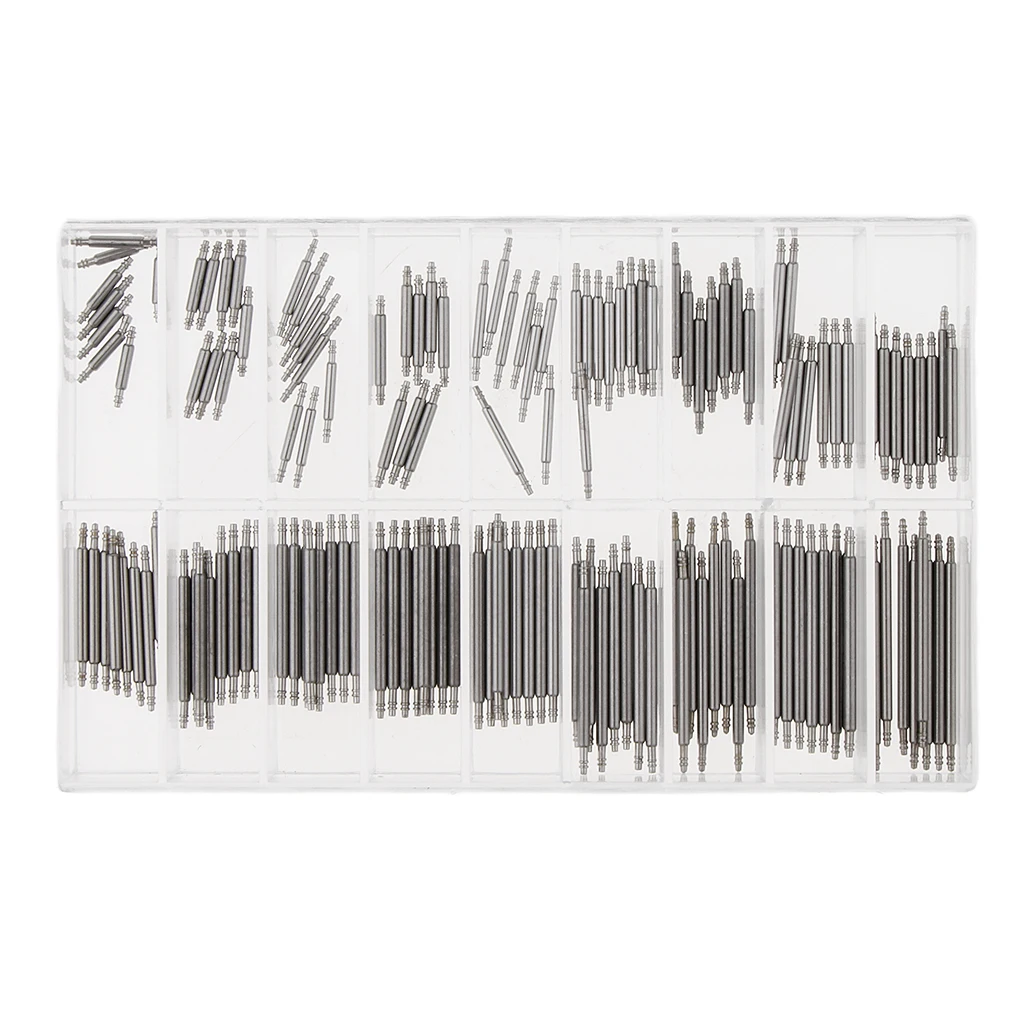 Stainless Steel 8-25mm Watch Band Spring Bars Strap Link Pins Repair Stainless Steel 8-25mm Watch Band Spring Bars Strap Link Pins Repair