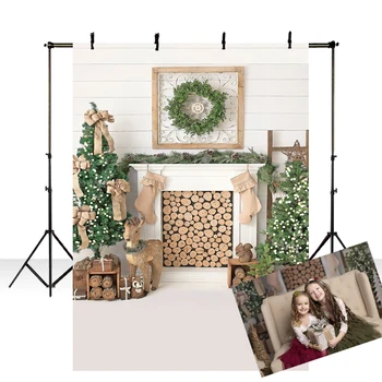 

Photography Backdrop Happy Christmas Background Holiday Christmas Decoration for Home Floral Children Family Party Decor
