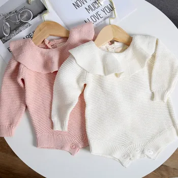 

Baby Knitting Rompers Cute Overalls Newborn Baby Girls Boys Clothes Infant Baby Girl Sleeveless Romper Jumpsuit