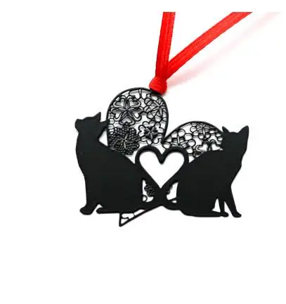 Kawaii милый черный кот серии металлическая Закладка Новинка креативная Подарочная книга бумага Корея канцелярские товары офисные школьные принадлежности - Цвет: C