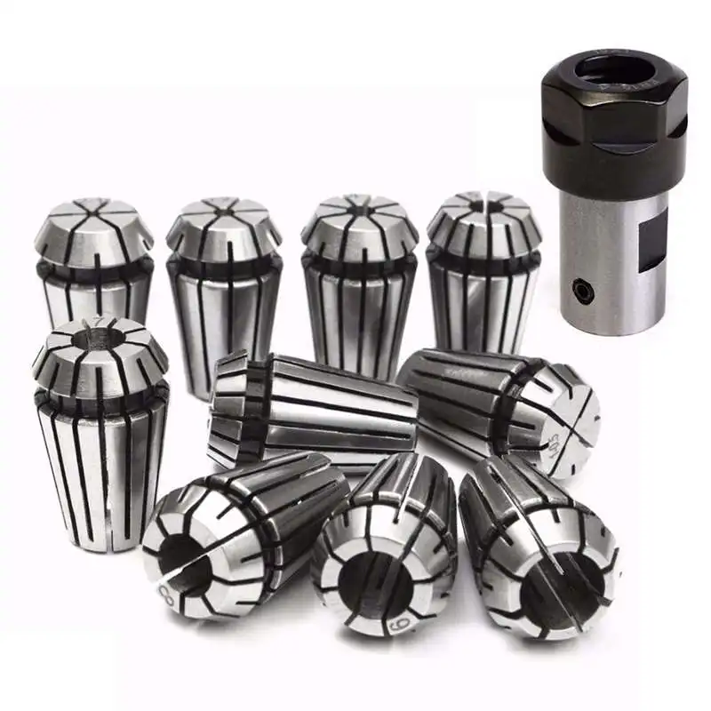 

Hot Sale 10Pcs Er16 Spring Collet + Motor Shaft 8Mm Extension Rod Holder Cnc Milling Lathe Tool Engraving Machine