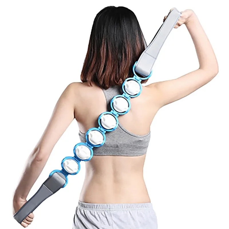Стиль поясной ролик массажер ручной прокатки мяч шеи для тренировки ног фитнеса для похудения ремень веревка спортивный массажное устройство