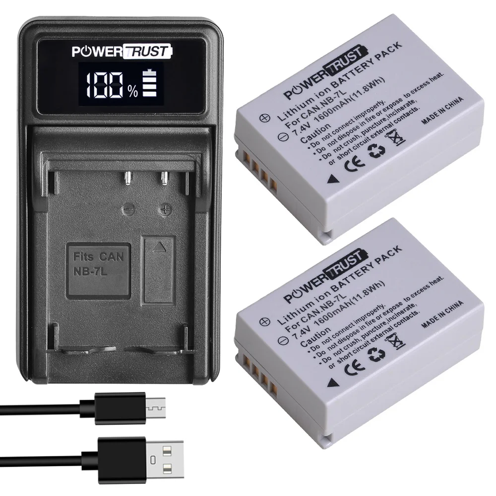 Sostituzione Per Canon Nb-7L Nb-7Lh Caricabatteria/Cb-2Lze Canon Powershot G10, G11, G12, Sx30 È Fotocamera Digitale