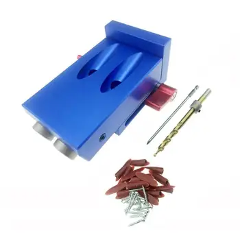 

DIY Pocket Hole Jig Kit Woodworking Hole Puncher Drilling Fine Workmanship Wide Range of Uses Fixture Guide Locator