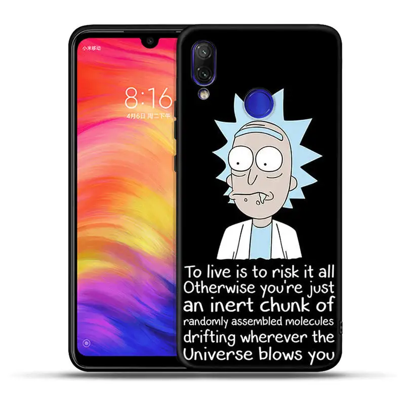 H1491 Забавные Слова Рик и Морти чехол для телефона для Red mi 5 Plus 6 Pro 4X6 6A 7 7A Note 6 7 Pro 5 для mi A2 Lite 5X6X9 t Pocophone F1 - Цвет: H1491
