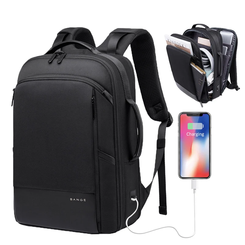

15.6 inch Laptop Backpack Male Bag Business USB Recharging Multifunctional Multi-layer Man Travel Bag Mochila