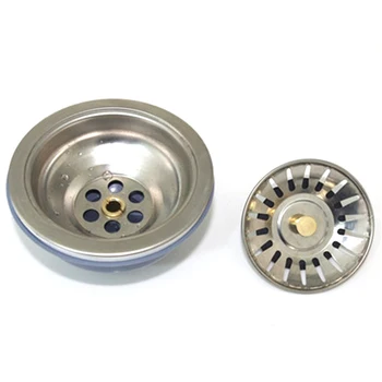 

Kitchen Silver Disposer Plug Sink Drainer Stopper Filter Strainer Stainless Steel Portable