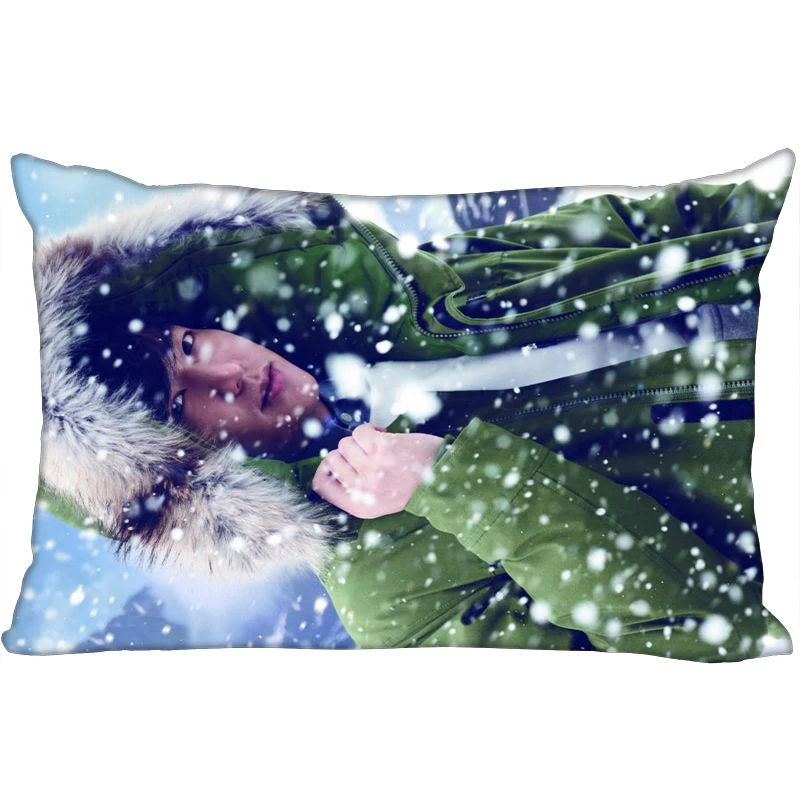 Hot Lee Min Ho Printed Satin Pillowcases Two sides Standard Silk Soft Rectangle zipper pillowcover More size Custom LOGO - Цвет: 21
