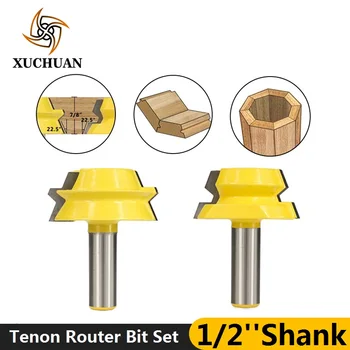 

Tenon Cutter Bit Wood End Mill Joint Router Bit 22.5 Degrees Miter Trapezoid Router Bits Set 2pcs Tungsten Router Cutter Bits