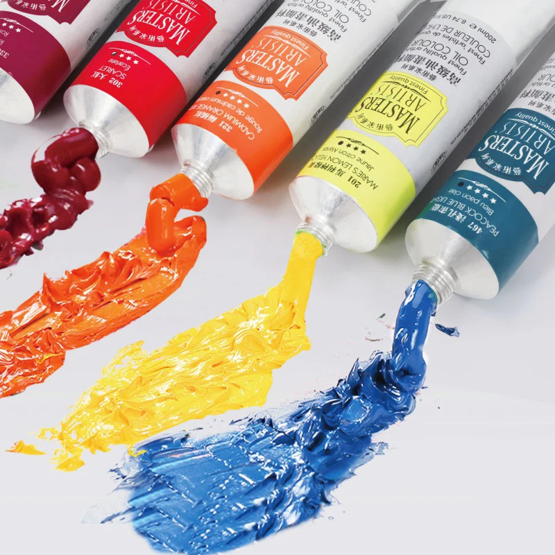 Marie's 200ml Paint Tool Painting Art Supplies Artist Student Drawing Art Color Paint Supplies Professional Oil Paints 50 Color