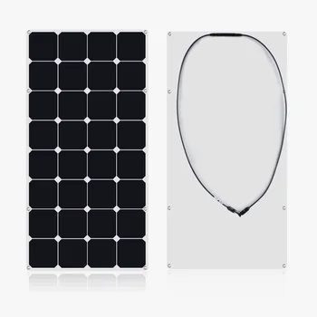 

Factory hottest selling 18V 23.5% high efficiency semi flexible 100W sunpower solar panel