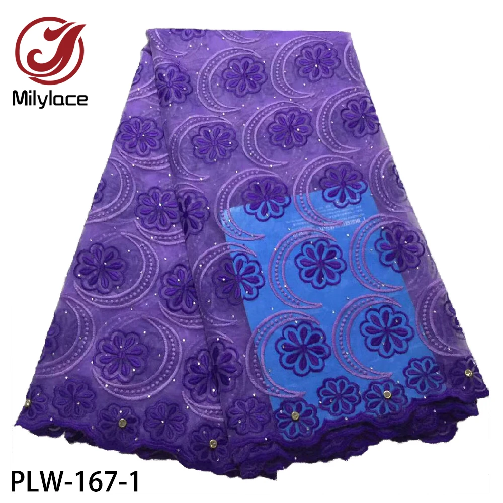 Latest Design French Net Lace Fabric High Quality African Tulle with Stones Nigerian Fabrics for Wedding PLW-167 | Дом и сад
