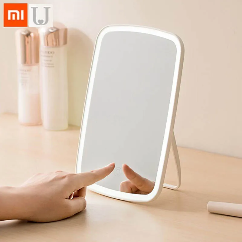 

xiaomi pocket mirror portable makeup mirror desktop led light portable folding light mirror dormitory desktop led pocket mirror