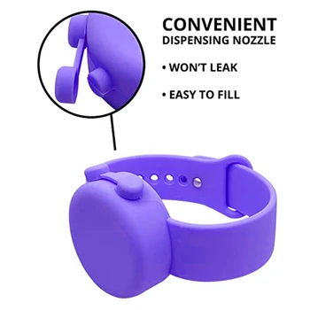 

1Set Hand Sanitizer Bracelet Disinfectant Sub-packing Silicone Wristband Hand Dispenser Wearable Hand Sanitizer Dispenser Pumps