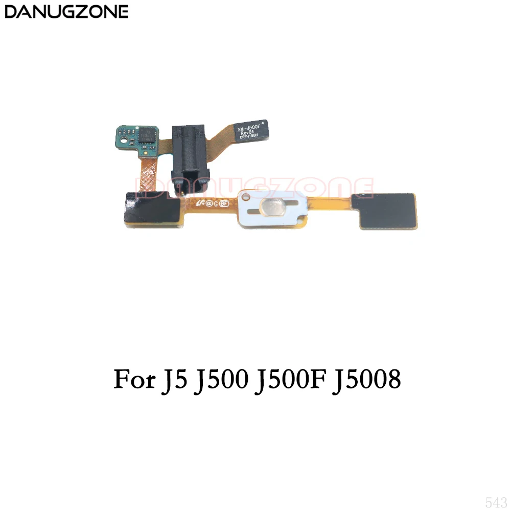 For J500F Кнопка возврата домой ключ датчик аудио разъем гибкий кабель для samsung Galaxy j5 Prime G570F J500F J5008 J510 J510F J3 J327P - Цвет: For J500F