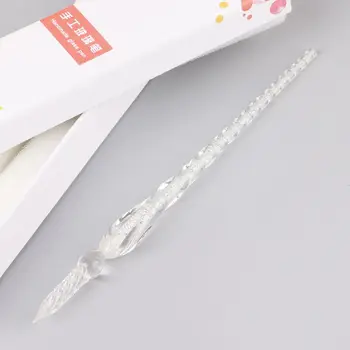

Vintage Handmade Glass Dip Signature Ink Fountain Pen Writing Tool Offices School Stationery With Gift Box